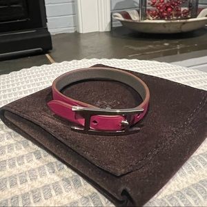 Hermes Behapi Simple Tour Leather Wrap Bracelet